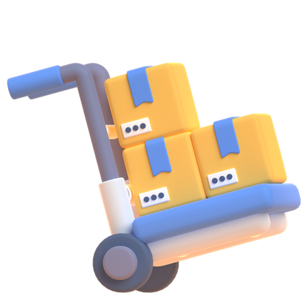 Logistics Trolley 3D Illustration