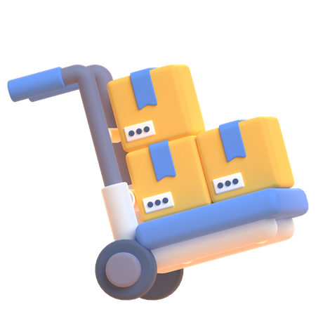 Logistics Trolley 3D Illustration