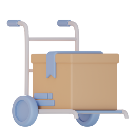 Logistics Trolley  3D Icon