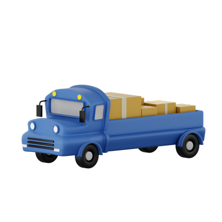 Logistics Truck  3D Icon