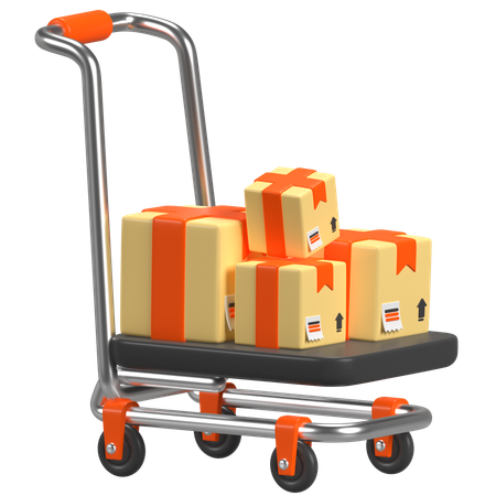 Logistik-Transportwagen  3D Icon