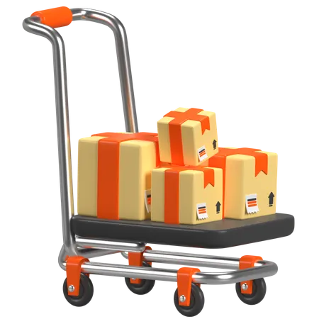 Logistik-Transportwagen  3D Icon