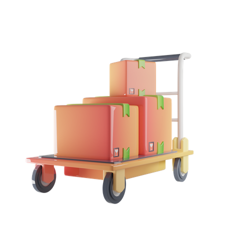 Logistik-Transportwagen  3D Icon