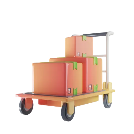 Logistik-Transportwagen  3D Icon