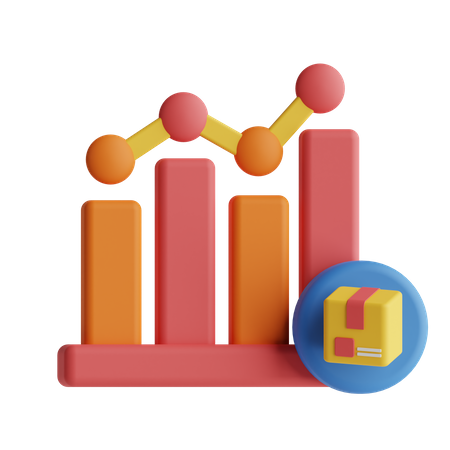 Logistischer Graph  3D Icon