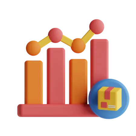 Logistischer Graph  3D Icon