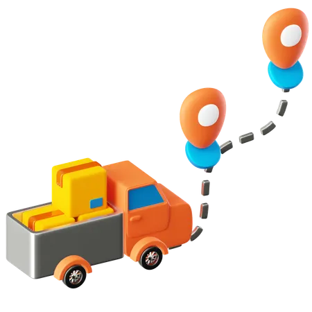 Logistiknetzwerk  3D Icon