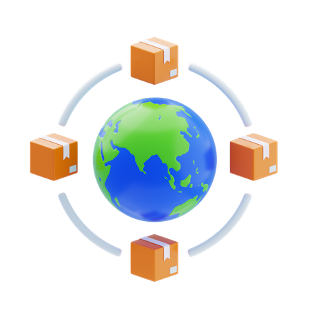 Logistiknetzwerk  3D Icon