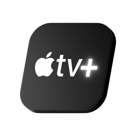 Logo de l'Apple TV Plus  3D Icon