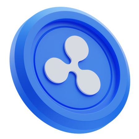 Logo de la crypto-monnaie Ripple USD  3D Icon