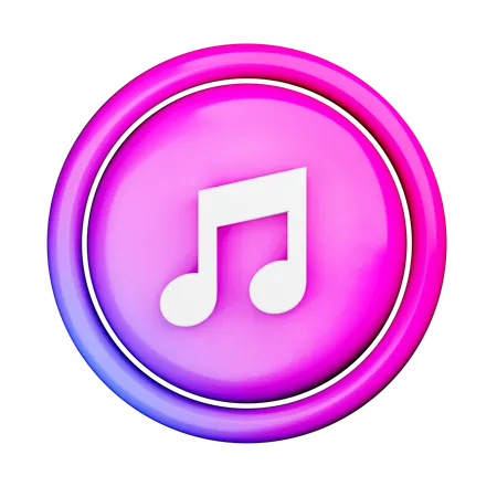 Logo de musique  3D Icon