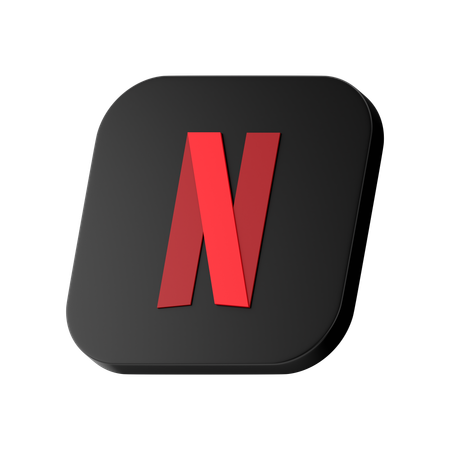 Logo netflix  3D Icon