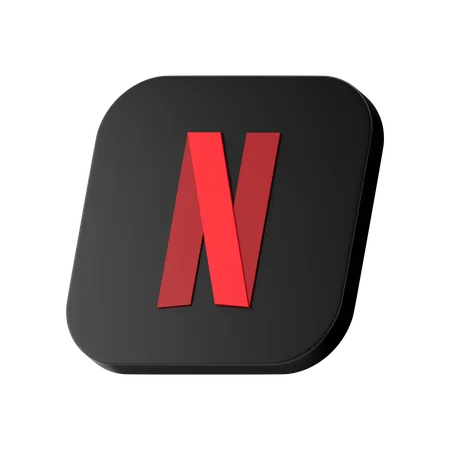 Logo netflix  3D Icon