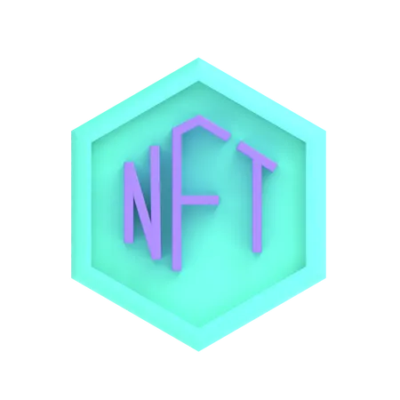 Logo nft  3D Illustration