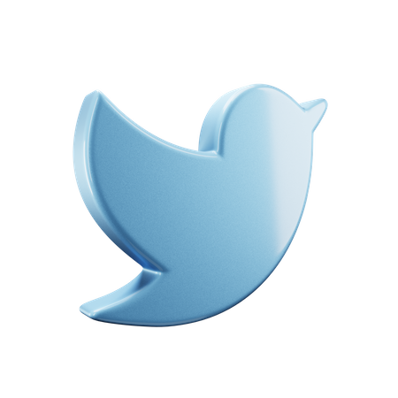 Logo Twitter  3D Icon