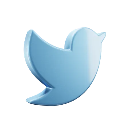 Logo Twitter  3D Icon