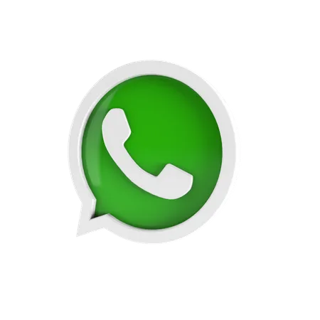 Logotipo de whatsapp  3D Illustration