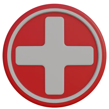 Renderizacao Cruzada De Logotipo Com Alta Resolucao Ilustracao Medica 3D Icon