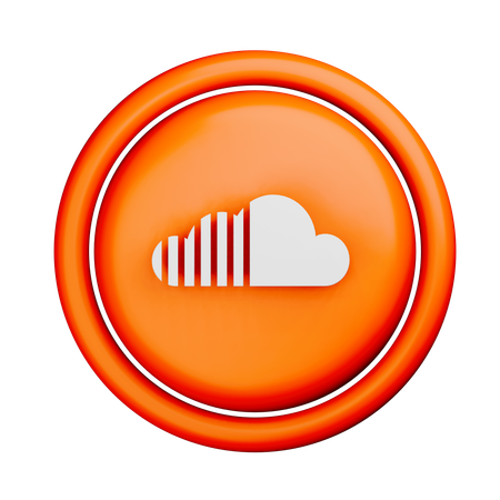 Logotipo de la nube de sonido  3D Icon