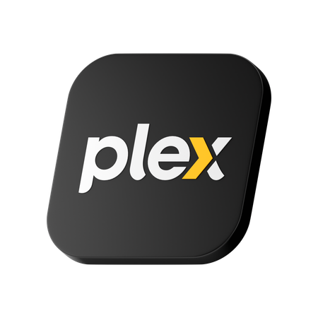 Logotipo de plex  3D Icon