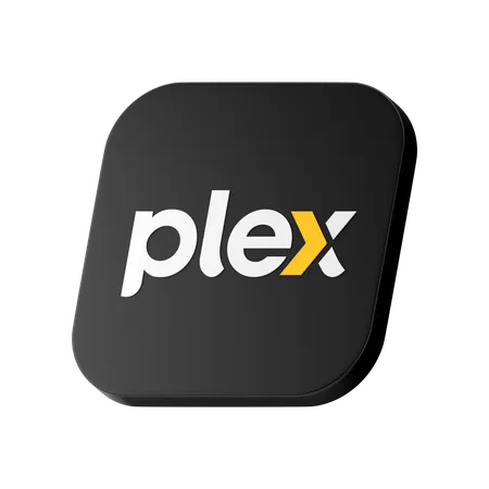 Logotipo de plex  3D Icon