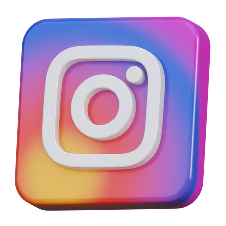 Logotipo 3 D De Instagram Icono 3 D 3D Icon