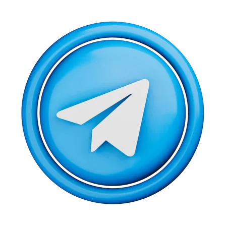 Logotipo de telegrama  3D Icon