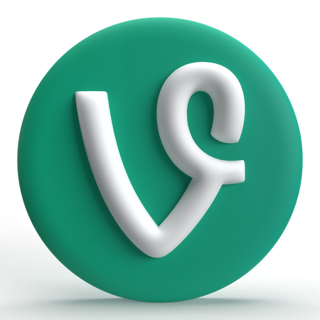 Logotipo de vid  3D Icon