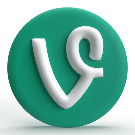 Logotipo de vid  3D Icon