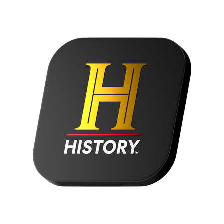 Logotipo del canal history  3D Icon