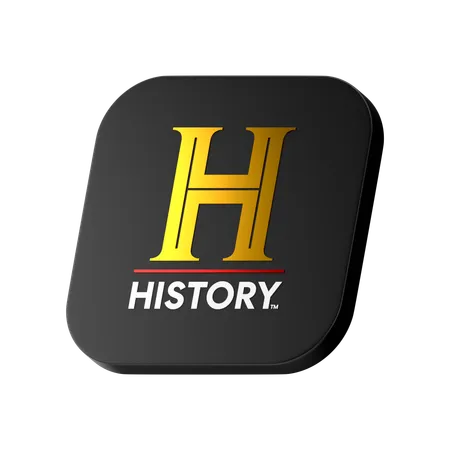 Logotipo del canal history  3D Icon