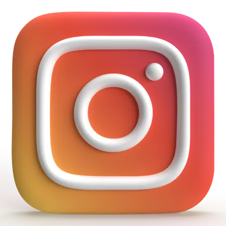 Logotipo do instagram  3D Icon