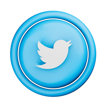 Logotipo do Twitter  3D Icon