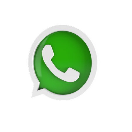 Logotipo do WhatsApp  3D Illustration