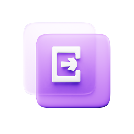 Logout  3D Icon