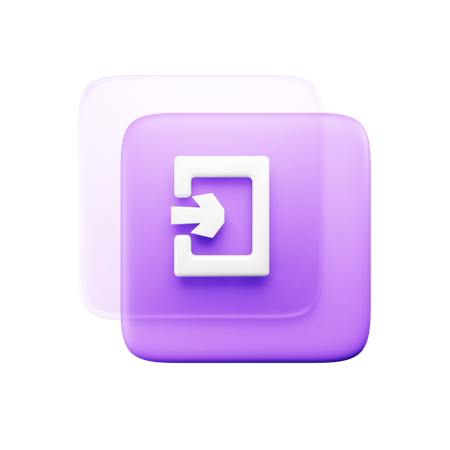 Logout  3D Icon