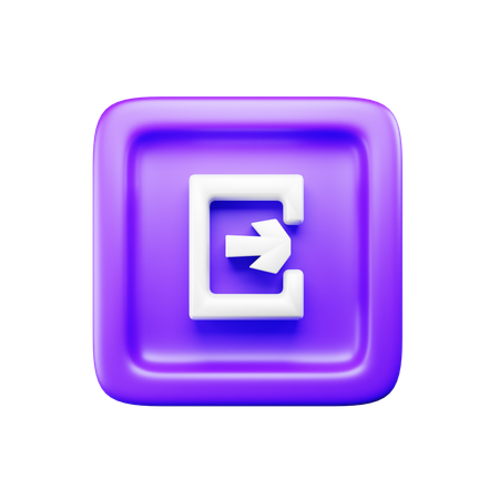 Logout  3D Icon