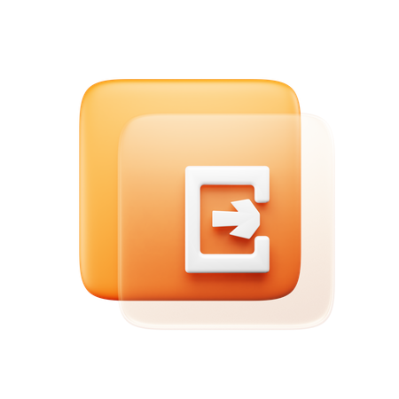 Logout  3D Icon