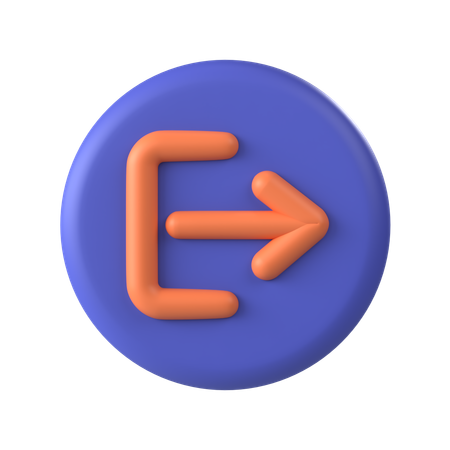 Logout  3D Icon
