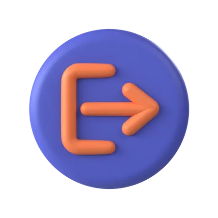 Logout  3D Icon