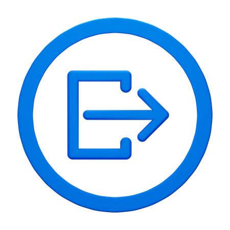 Logout  3D Icon