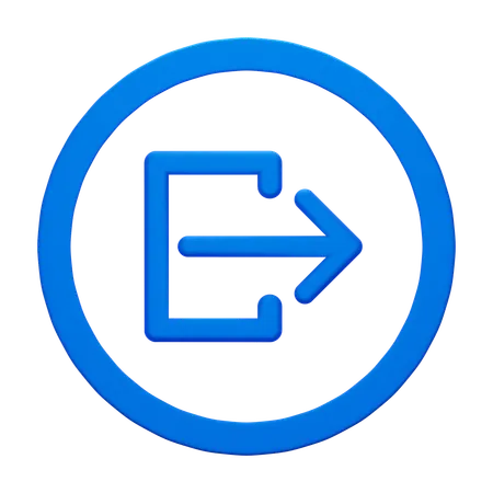 Logout  3D Icon
