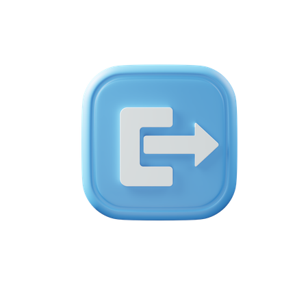 Logout  3D Icon