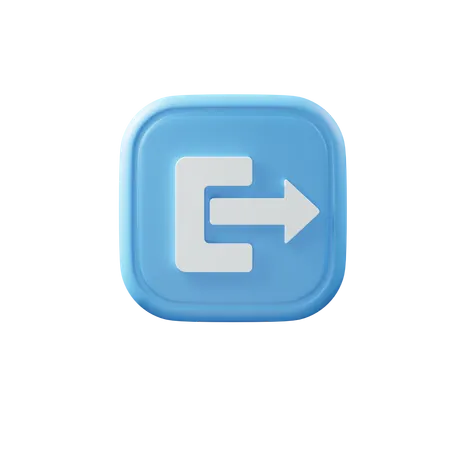 Logout  3D Icon