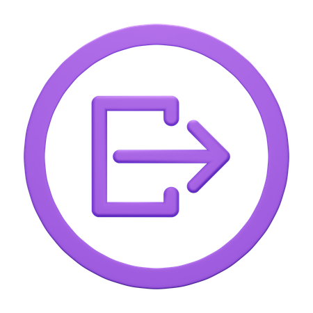 Logout  3D Icon