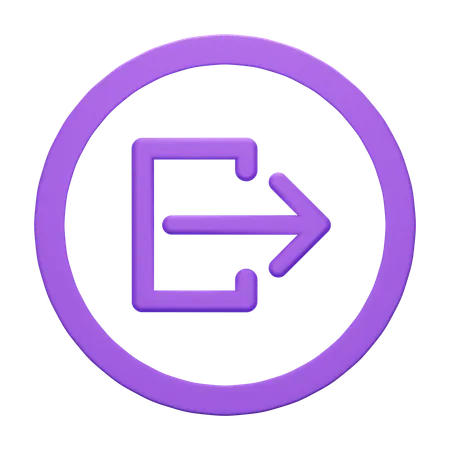 Logout  3D Icon