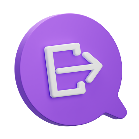 Logout  3D Icon