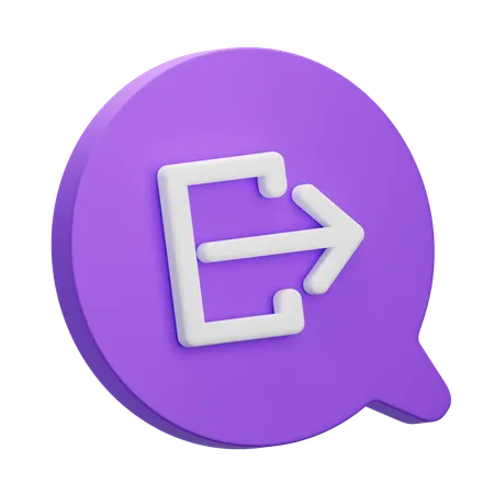 Logout  3D Icon