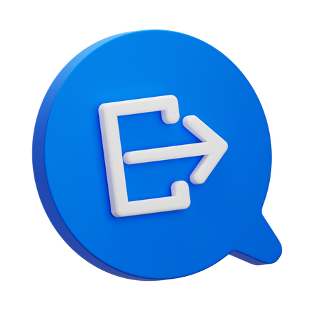 Logout  3D Icon