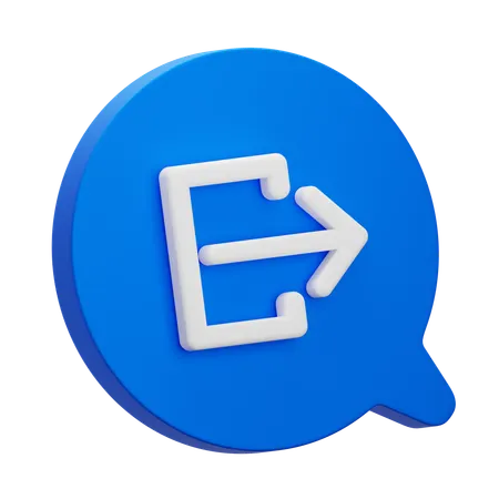 Logout  3D Icon